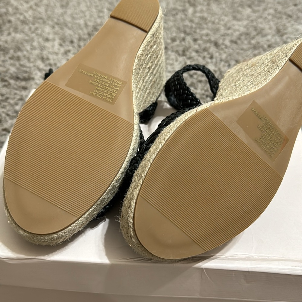 Just fab, black sandals with wedge heel - Picture 4 of 4